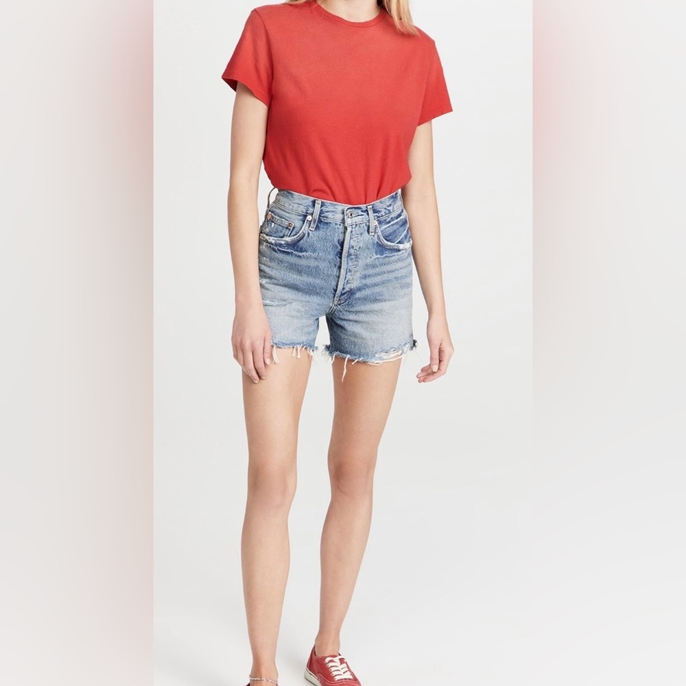 AGOLDE Dee Ultra High Rise Shorts (Ricochet wash) - Picture 7 of 7